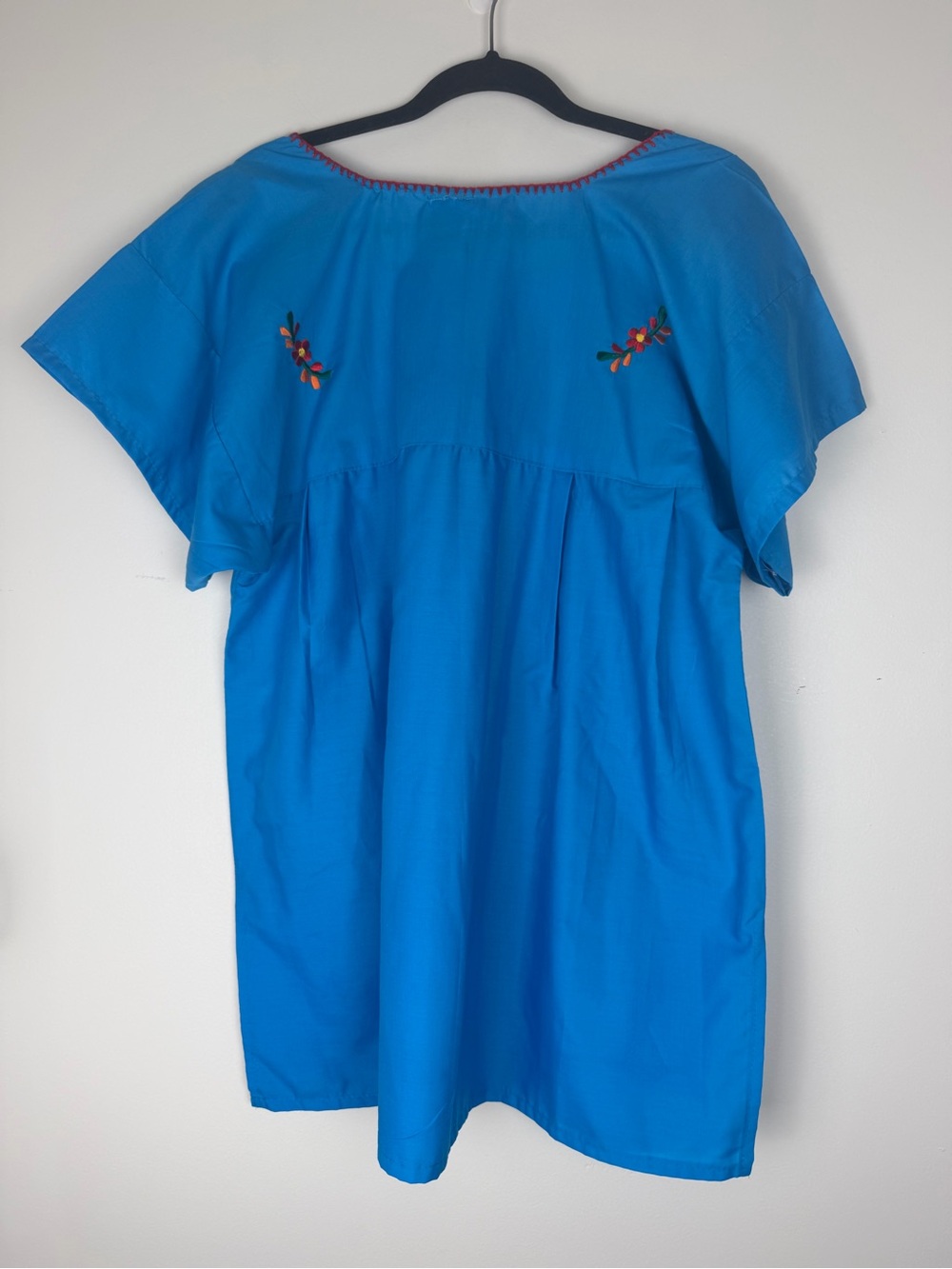 NWT Alamo Fiesta Mexican Floral Embroidered Blue Blouse 2X - Picture 2 of 4